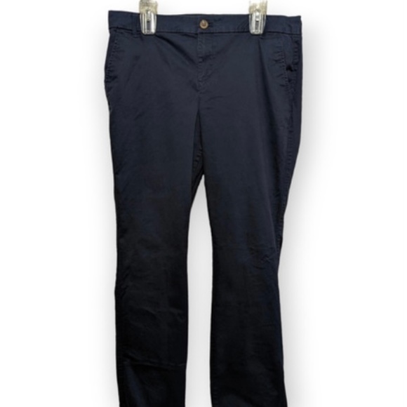 Old Navy Pants - Old Navy Mid-Rise Bootcut Khaki Chino Slacks Classic Navy Regular 14